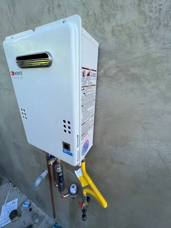 Tankless water heater installation for Outdoor Resorts of America homes